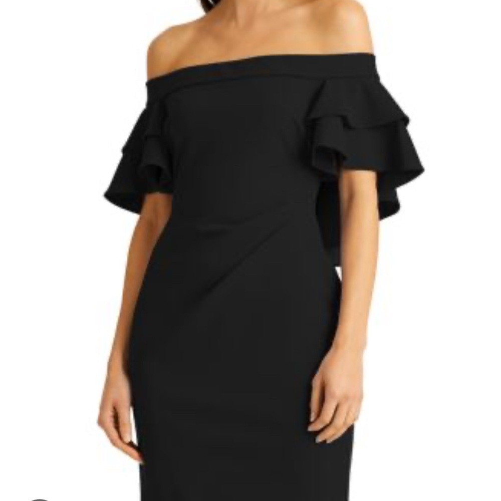Ralph Lauren Black Strapless Dress Elegant Design